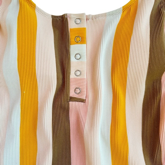 Aerie Ribbed Henley One Piece Swimsuit - Picture 3 of 8